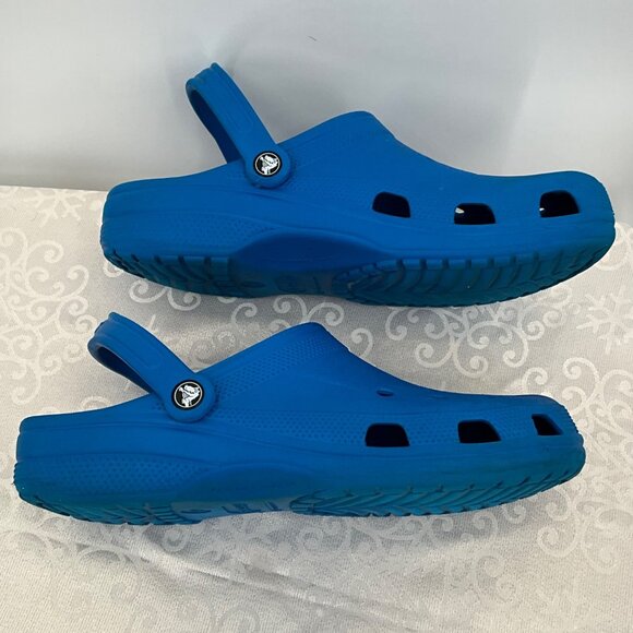 Crocs Classic #10001 Blue Size 11 Mens Lightweight Casual Slip-On Shoes - Picture 6 of 9